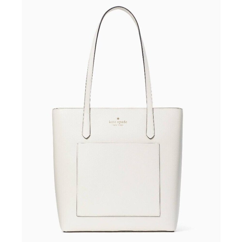 New Kate Spade Daily Saffiano PVC Tote Parchment
